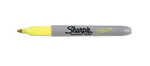 Sanford Sharpie Neon Fine Point Permanent Marker, offene Lager, grün (1860447) gelb von SHARPIE