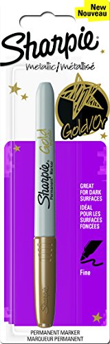 Sharpie 1849111 Fine metallic Permanent Marker, gelb von SHARPIE