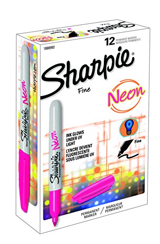 Sharpie 1888992 Permanent Marker, F, 12er Schachtel, neon rosa von SHARPIE