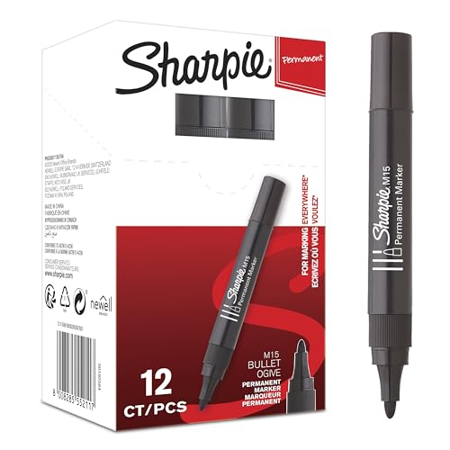 Sharpie M15 Permanentmarker | Patronenspitze | schwarz | 12er Box von SHARPIE