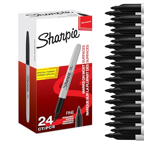 Sharpie Permanent Marker | Marker Stifte mit feiner Spitze | schwarz | 24 Stück Market Set von SHARPIE