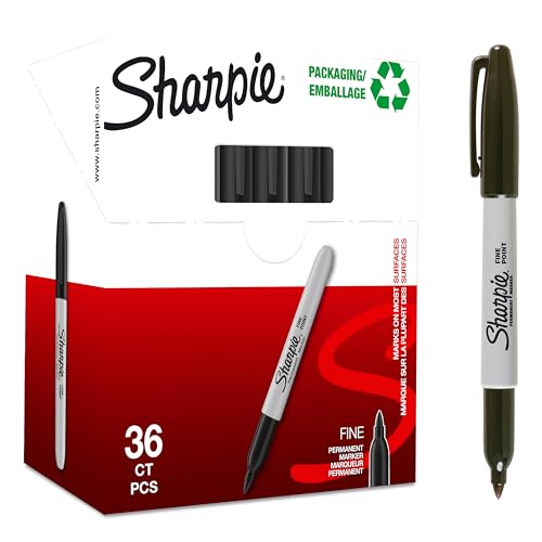 Sharpie Permanent Marker | Marker Stifte mit feiner Spitze | schwarze Tinte | 36 Stück Market Set von SHARPIE