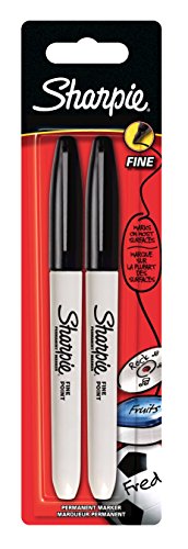 Sharpie S0815030 Permanent Markers, feine Spitze - 2er-Packung, schwarz von SHARPIE