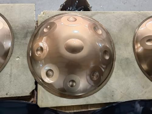 432 Hz Handpan Steel Drum 9 Noten 22 Zoll Gold Performer in D-Moll Mit Ständer, Etui, Langlebigen Schlägeln und Staubfreiem Tuch von SHATONG