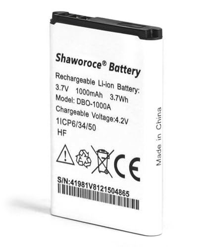 SHAWOROCE 1000mAh 3,7V Akku Batterien Kompatibel mit Doro Telefon Handy 1370 1372 2404 5860 6040 6060 6820 6880 7439 Phone Easy DBO-1000A Li-ion von SHAWOROCE