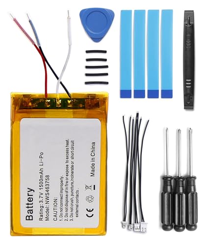 SHAWOROCE 1500mAh 3,7V Akku AEC503759 Kompatibel mit SteelSeries Arctis 1 3 7 7P Kabellose Kopfhörer Bluetooth Headset Li-Polymer Batterien mit Reparatur Werkzeugsatz von SHAWOROCE
