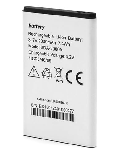 SHAWOROCE 2000mAh 3,7V Akku kompatibel mit Doro Telefon 8028 8030 8031 8031C DSB-0010 Liberto 822 825 8028 8030 8031 SmartEasy 824 BDA-2000A wiederaufladbare Li-ION Batterie von SHAWOROCE