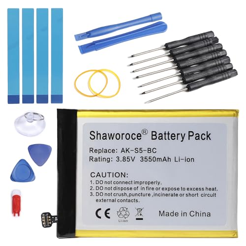 SHAWOROCE Akku Batterien AK-S5-BC Kompatibel mit Emporia Handy Telefon Smart 5 SMART.5 Mobile Phone Smartphone Li-Ionen Ersatzakku 3550mAh 3,85V mit Reparatur Toolkit SHAWOROCE Akku Batterien AK-S5-BC Kompatibel mit Emporia Handy Telefon Smart 5 SMART.5 Mobile Phone Smartphone Li-Ionen Ersatzakku 3550mAh 3,85V mit Reparatur Toolkit von SHAWOROCE