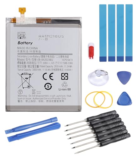 SHAWOROCE Akku Batterien EB-BA202ABU Kompatibel mit Samsung Handy Telefon Galaxy A10e A20e A102U A102W A202F A202F/DS Mobile Smartphone Li-ion Batterie GH82-20188A 3000mAh 3,85V mit Reparatur Toolkit SHAWOROCE Akku Batterien EB-BA202ABU Kompatibel mit Samsung Handy Telefon Galaxy A10e A20e A102U A102W A202F A202F/DS Mobile Smartphone Li-ion Batterie GH82-20188A 3000mAh 3,85V mit Reparatur Toolkit von SHAWOROCE