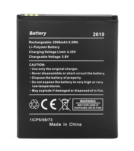SHAWOROCE Akku Kompatibel mit Wiko Handy Telefon Jerry 2 3 Tommy 3 Y60 Mobile Smartphone 2610 Li-Ionen-Batterie 2500mAh 3.8V Wiederaufladbare von SHAWOROCE