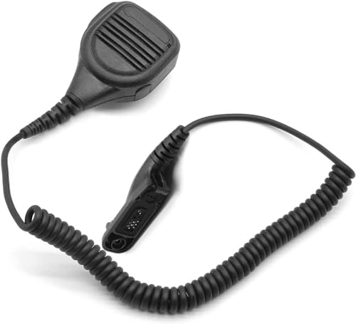 SHAWOROCE Schwere Mikrofon Lautsprechermikrofon PTT Mic für Motorola Funkgeräte DP3400 DP3600 DP4400 DP4600 DP4800 MTP6650 Walkie Talkie drehbarer hinterer Clip von SHAWOROCE