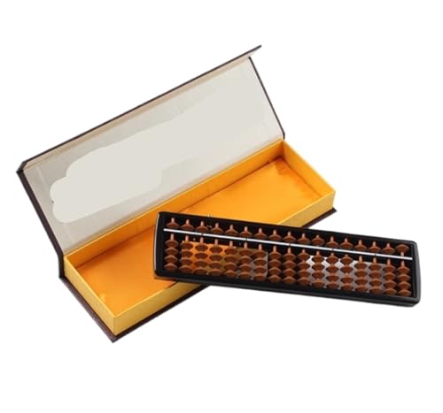 Rechenschieber, Vintage Abacus 17 Spalten Kunststoff Abacus Zählwerkzeug For Schulbüro Berechnungswerkzeug Mit Box Soroban von SHCHNA
