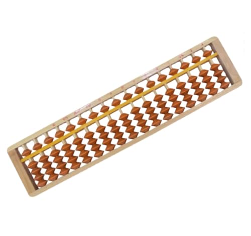 Rechenschieber, Zählrahmen, Chinesischer Abakus, 17-stelliger Standard-Abakus, Chinesischer Taschenrechner, Zählwerkzeug, 5 Perlen Soroban von SHCHNA
