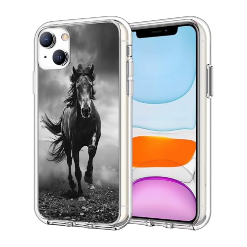 SHDYQXSB Kompatibel mit iPhone 14 Hülle, cooles schwarzes Pferd, schützende, schlanke, weiche TPU-Schutzhülle, stoßfest, transparent SHDYQXSB Kompatibel mit iPhone 14 Hülle, cooles schwarzes Pferd, schützende, schlanke, weiche TPU-Schutzhülle, stoßfest, transparent von SHDYQXSB