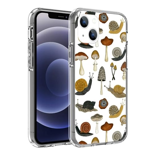 SHDYQXSB Kompatibel mit iPhone 14 Hülle, niedliche Schnecken und Tiere, entworfen für trendige, schlanke, weiche, stoßfeste TPU-Schutzhülle, transparent von SHDYQXSB