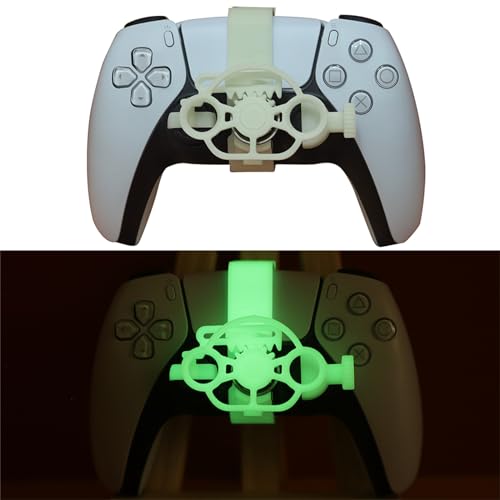 SHEAWA für PS5 3D Mini Lenkrad Controller Gaming Rennspiel Ersatz Zubehör (Luminous Green) von SHEAWA