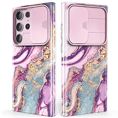 SHEDEER Samsung S23 Ultra Hülle mit Kameraschutz Samsung Galaxy S23 Ultra Hülle Anti-Vergilbung Schick Handyhülle für Samsung S23 Ultra Slim Fit Stoßfest Leicht TPU Hülle S23 Ultra 6.8'' Lila von SHEDEER