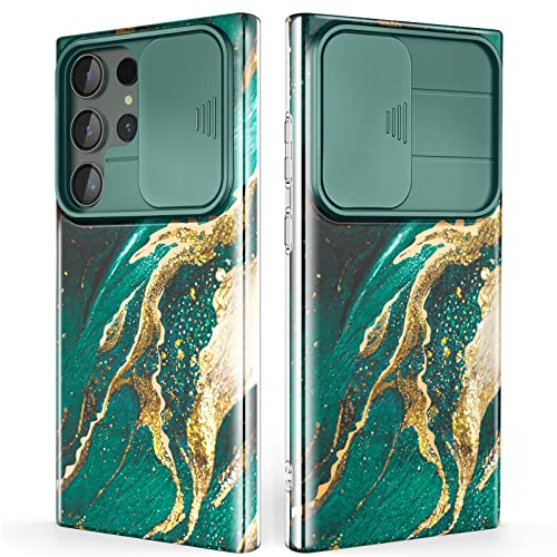 SHEDEER Samsung S23 Ultra Hülle mit Kameraschutz Samsung Galaxy S23 Ultra Hülle Anti-Vergilbung Schick Handyhülle für Samsung S23 Ultra Slim Fit Stoßfest Leicht TPU Hülle S23 Ultra 6.8'' Grün von SHEDEER