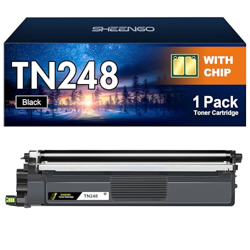 TN248 TN-248CMYK TN-248VAL TN248XL Kompatibel für Brother TN-248 Toner TN-248XL für Brother MFC-L3760CDW Toner DCP-L3560CDW MFC-L3740CDWE MFC-L3740CDW MFC-L8390CDW DCP-L3520CDW DCP-L3520CDWE (Schwarz) von SHEENGO