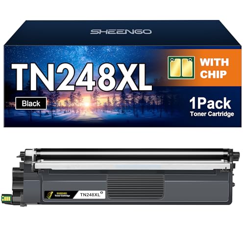 TN248XL TN248 Kompatibel für Brother TN248XL TN 248 TN-248XL TN-248VAL für Brother MFC-L3740CDW Toner für Brother MFC-l3760CDW DCP-L3560CDW DCP-L3520CDW MFC-L3740CDWE MFC-l8390CDW TN-248CMYK, 1er-Pack von SHEENGO