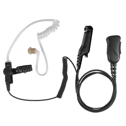 Sheepdog Pro Acoustic Tube Ohrhörer mit Mikrofon, kompatibel mit Motorola R7, ION und MXP600, schwarzes Kabel (SPM-1300-M20), Premium-Headset von SHEEPDOG MICROPHONES