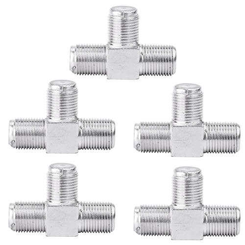 SHEEPPING SAT F-Verbinder, T-Stück, TV Adapter, 3X F-Buchse, Koax Verbinder Kupplung, Verteiler Splitter, F-Adapter für Antennenkabel Satellitenkabel Koaxialkabel, 5 Stück SHEEPPING SAT F-Verbinder, T-Stück, TV Adapter, 3X F-Buchse, Koax Verbinder Kupplung, Verteiler Splitter, F-Adapter für Antennenkabel Satellitenkabel Koaxialkabel, 5 Stück von SHEEPPING