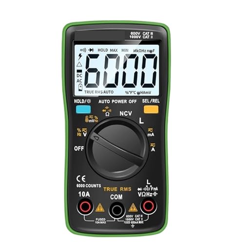 Multimeter, Digital-Multimeter LCD-Multimeter 6000 Zählt True RMS Strom Spannung Kapazität Widerstand Induktivität Frequenz Diode Tester Multimeter, Digital-Multimeter LCD-Multimeter 6000 Zählt True RMS Strom Spannung Kapazität Widerstand Induktivität Frequenz Diode Tester von SHEHUALI