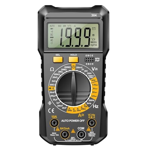 Multimeter, Intelligentes Multimeter, AC/DC-Spannungstester mit automatischer Bereichswahl, multifunktionaler Spannungsdetektor mit 2000 Zählwerten zur Dioden-/Transistorprüfung Multimeter, Intelligentes Multimeter, AC/DC-Spannungstester mit automatischer Bereichswahl, multifunktionaler Spannungsdetektor mit 2000 Zählwerten zur Dioden-/Transistorprüfung von SHEHUALI