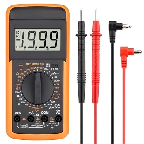 Multimeter, Professionelles Digitalmultimeter True RMS AC/DC Amperemeter Voltmeter Manueller Bereich Transistortester Ohm Kapazität Diode Multimeter, Professionelles Digitalmultimeter True RMS AC/DC Amperemeter Voltmeter Manueller Bereich Transistortester Ohm Kapazität Diode von SHEHUALI