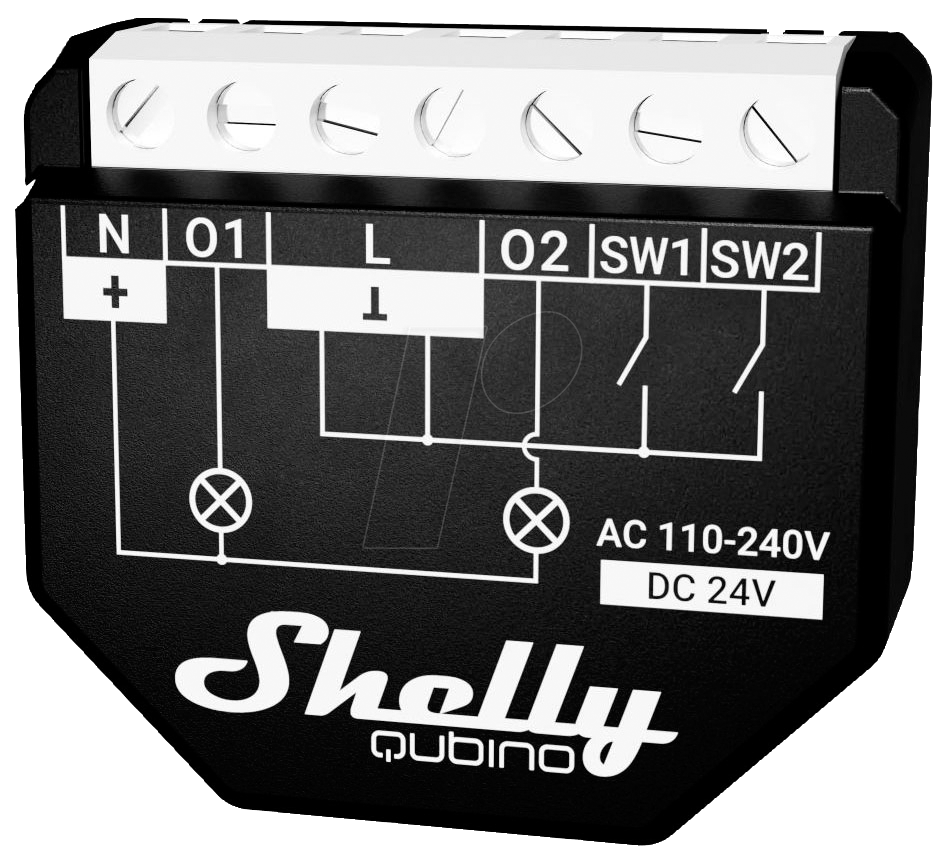 SHELLY WAVE 2PM - Shelly Qubino Wave 2PM, Relais, max 16A, 2 Kanal, Z-Wave von SHELLY