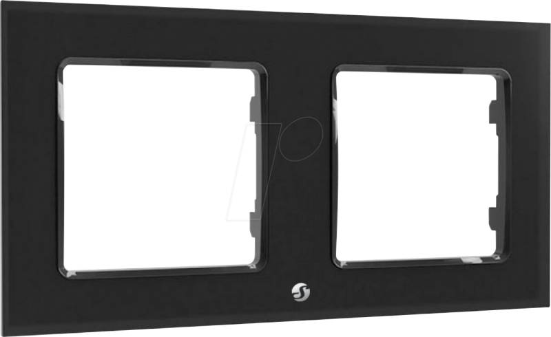SHELLY WF2 B - Shelly Wandtaster Rahmen, schwarz, 2-fach von SHELLY
