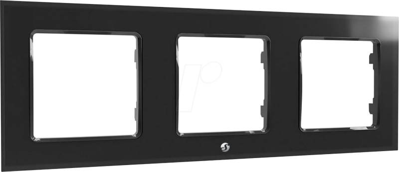 SHELLY WF3 B - Shelly Wandtaster Rahmen, schwarz, 3-fach von SHELLY