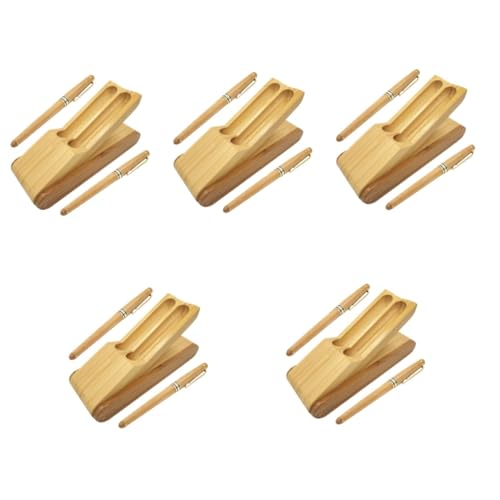 SHERCHPRY 5 Sätze Stift-Set Signierstifte für Unternehmen Büro Stift Signierstifte für Multifunktionsstift Stiftetui mit Stift Schreiben, Signieren, Stift Füller Bambus SHERCHPRY 5 Sätze Stift-Set Signierstifte für Unternehmen Büro Stift Signierstifte für Multifunktionsstift Stiftetui mit Stift Schreiben, Signieren, Stift Füller Bambus von SHERCHPRY