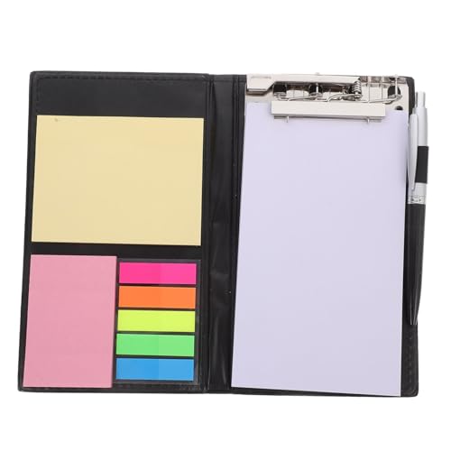 SHERCHPRY Notizordner Stilltaschen-Notizbuch Klemmbrett-Folie Taschennotizbuch mit Stift Klemmbrett-Folio mit Notizblock Notebook-Stifthalter Klemmbretthalter Papier Black SHERCHPRY Notizordner Stilltaschen-Notizbuch Klemmbrett-Folie Taschennotizbuch mit Stift Klemmbrett-Folio mit Notizblock Notebook-Stifthalter Klemmbretthalter Papier Black von SHERCHPRY