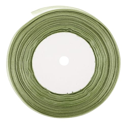 SHERCHPRY verpackung Band Haarschmuck für die Braut Farbbanddraht Regenbogenband Feiertags-Metallic-Glitzerbänder Bänder für Kranz verdrahtet Weihnachtsband Polyester Olive Green von SHERCHPRY