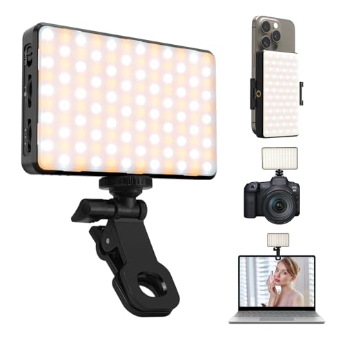 Selfie-Licht mit 120 LEDs, 3000 mAh, wiederaufladbar, zum Anklemmen, Live-Fülllicht mit 3 Farbtemperaturen, geeignet für Videokonferenzen, Make-up, TikTok Selfie-Licht mit 120 LEDs, 3000 mAh, wiederaufladbar, zum Anklemmen, Live-Fülllicht mit 3 Farbtemperaturen, geeignet für Videokonferenzen, Make-up, TikTok von SHGUMITE