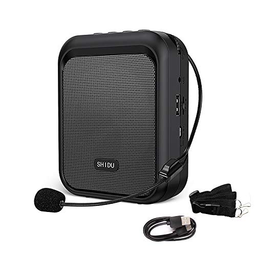 SHIDU Sprachverstärker Tragbarer wiederaufladbarer Bluetooth-Lautsprecher mit kabelgebundenem Mikrofon-Headset 10W 1800mAh PA-System Unterstützt Audio im MP3-Format für Lehrer, Taxifahrer, Reiseleiter SHIDU Sprachverstärker Tragbarer wiederaufladbarer Bluetooth-Lautsprecher mit kabelgebundenem Mikrofon-Headset 10W 1800mAh PA-System Unterstützt Audio im MP3-Format für Lehrer, Taxifahrer, Reiseleiter von SHIDU
