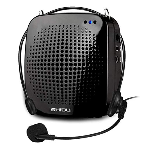 SHIDU Sprachverstärker mit Mikrofon Headset Tragbarer Stimmverstärker und Lautsprecher 15W Mikrofon und Lautsprecher 2000mAh Wiederaufladbar für Lehrer Reiseleiter Trainer Yoga Fitness Instruktoren SHIDU Sprachverstärker mit Mikrofon Headset Tragbarer Stimmverstärker und Lautsprecher 15W Mikrofon und Lautsprecher 2000mAh Wiederaufladbar für Lehrer Reiseleiter Trainer Yoga Fitness Instruktoren von SHIDU