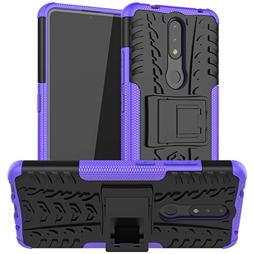 Hülle für Nokia 2.4 Schutzhülle Rugged Armor Handy Tasche Hybrid Case Schutz Panzer TPU Silikon Hard Cover Bumper Handyhülle für Nokia 2.4, Lila von SHIEID