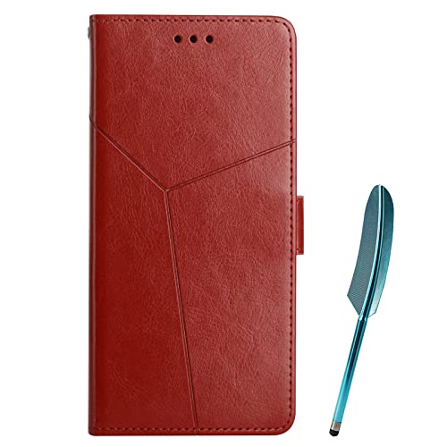 Hülle für Samsung Galaxy A56 5G, Samsung A56 5G Hülle Brieftasche Tasche Leder Flip Case Etui [Standfunktion] [Kartenfächern][Kapazitiver Stift ], Schutzhülle für Galaxy A56 5G (Braun) von SHIEID
