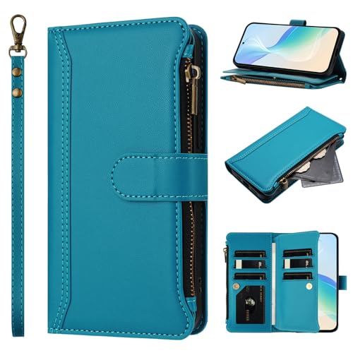 SHIEID Brieftasche mit Reißverschluss Kompatibel mit Tecno HOT 20S Hülle, Premium Handmade PU Leder Tecno HOT 20S Phone Case Card Slots Magnetic Closure Zipper Pocket Kickstand mit Handschlaufe SHIEID Brieftasche mit Reißverschluss Kompatibel mit Tecno HOT 20S Hülle, Premium Handmade PU Leder Tecno HOT 20S Phone Case Card Slots Magnetic Closure Zipper Pocket Kickstand mit Handschlaufe von SHIEID