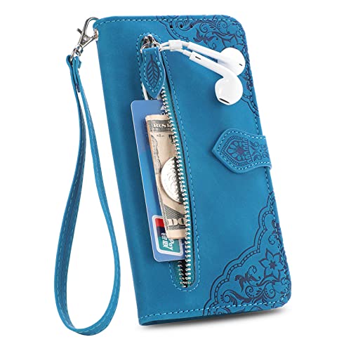 SHIEID Handytasche für Samsung Galaxy A14 5G Hülle Magnetischer Ständer, Samsung Galaxy A14 5G magnetische Flip Leder Wallet Case, Handytasche Cover Kompatibel mit Samsung Galaxy A14 5G-Blau von SHIEID