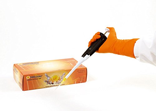 Shield 065709 Schutzfolie, Orange, Nitrile 300 (TM), Größe XL/10, 50 Stück von SHIELD