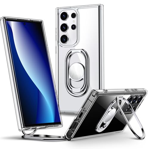 SHIELDS UP für Samsung Galaxy S22 Ultra Hülle, Handyhülle mit Doppeltem Ring Halter Ständer 360°【Verstellbar und Faltbar】 Stoßfeste Schutzhülle für Samsung Galaxy S22 Ultra Case – Transparent SHIELDS UP für Samsung Galaxy S22 Ultra Hülle, Handyhülle mit Doppeltem Ring Halter Ständer 360°【Verstellbar und Faltbar】 Stoßfeste Schutzhülle für Samsung Galaxy S22 Ultra Case – Transparent von SHIELDS UP