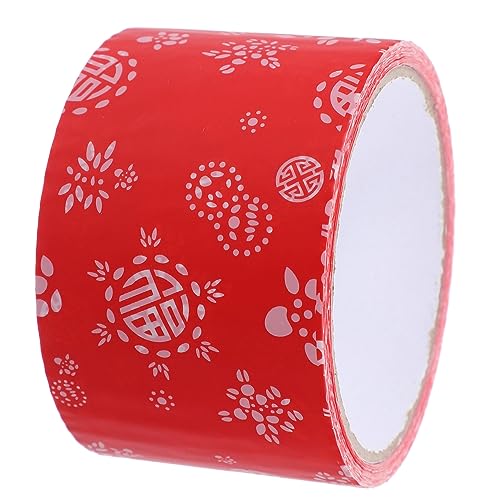 SHINEOFI 1 Rolle Packband-aufkleber Band Umwickeln Diy Packbänder Junk-journal-zubehör Verpackung Scrapbook-diy-klebebänder Farbiges Band Haftklebstoff Auf Wasserbasis Rot SHINEOFI 1 Rolle Packband-aufkleber Band Umwickeln Diy Packbänder Junk-journal-zubehör Verpackung Scrapbook-diy-klebebänder Farbiges Band Haftklebstoff Auf Wasserbasis Rot von SHINEOFI