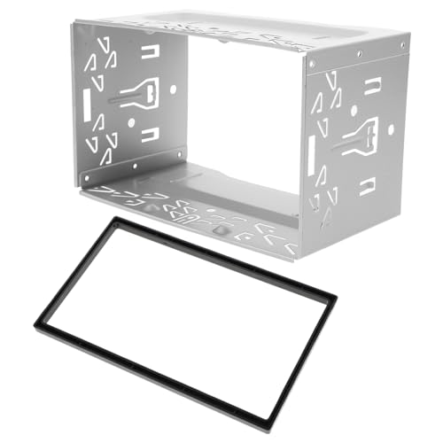 SHINEOFI 1 Satz Auto-stereoradio Radiohalterung Installationssatz Für Montieren Auto DVD-Player Montagerahmen Einbausatz Eisen Silver von SHINEOFI