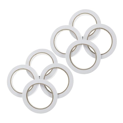 SHINEOFI 1 Satz Doppelseitiges Klebeband Starkes Doppelseitiges Band Farbig Schrottband Klebeband Extra Fort Dekoratives Zierband Schilderklebeband Papier Weiß 8rollen von SHINEOFI