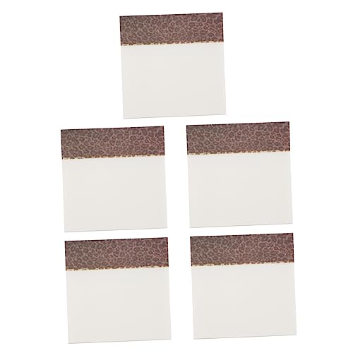 SHINEOFI 1 Satz Haftnotiz Buchstabentafel Schreibtablett Notizblöcke Vx6-2-iw-5 Notizhalter Zurück Zu Schulmaterial Schule Mit Klebrig Kratzpads Memo-aufkleber Das Haustier Leopard 5 Stück von SHINEOFI