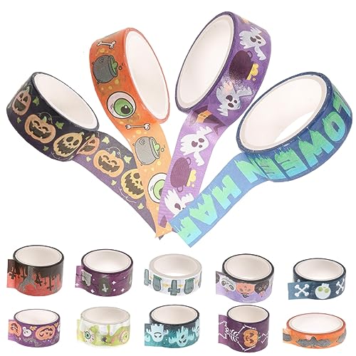 SHINEOFI 1 Satz Klebeband Halloween-feiertagsband Halloween- Kürbisgeist-papierband Dekorativ Urlaub Verpackung Party Gruselig Dekorationen Japanisches Papier 14rollen SHINEOFI 1 Satz Klebeband Halloween-feiertagsband Halloween- Kürbisgeist-papierband Dekorativ Urlaub Verpackung Party Gruselig Dekorationen Japanisches Papier 14rollen von SHINEOFI