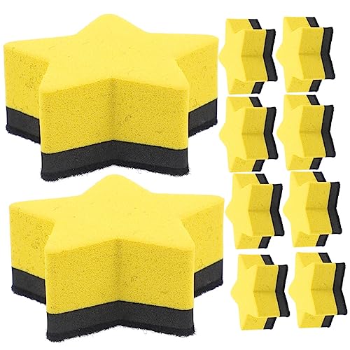 SHINEOFI 1 Satz Pentagramm-radiergummi Klein Radiergummis Whiteboard-staubwedel Whiteboard-radierer Magnetisch Vielseitiger Tafelwischer Planke Kreide Mini Tafelschwamm Dünn Eva 10 Stück von SHINEOFI